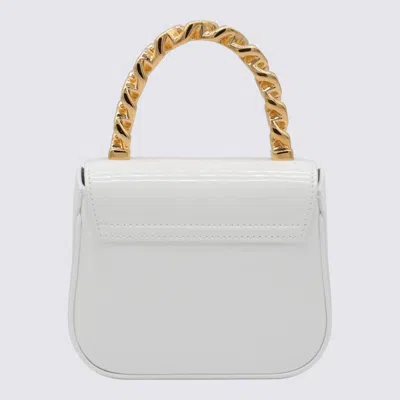 Shop Versace White La Medusa Mini Top Handle Bag