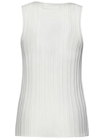 Shop Victoria Beckham Fine Knit Tank Top In White