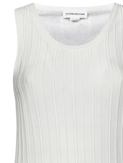 Shop Victoria Beckham Fine Knit Tank Top In White