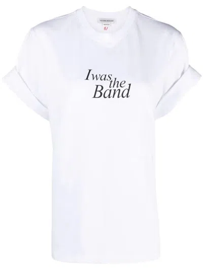 Shop Victoria Beckham T-shirt With Print Clothing In White