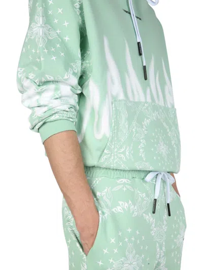 Shop Vision Of Super Sweatshirt With Paisley Pattern In Green