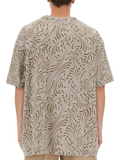 Shop Vivienne Westwood "born To Rewild" T-shirt In Grey