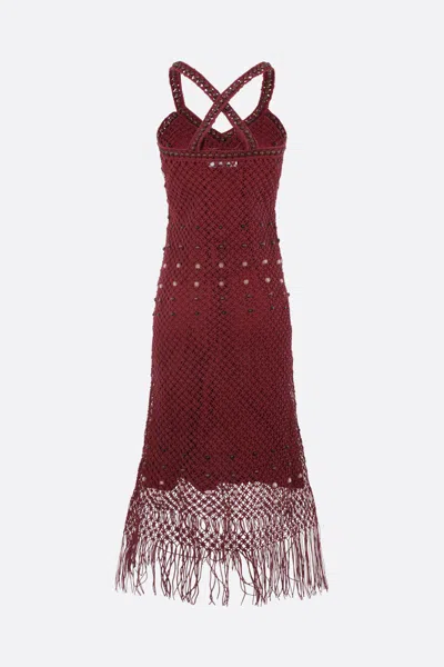 Shop Wales Bonner Dresses In Oxblood