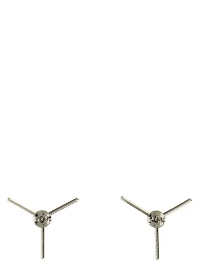 Shop Y/project 'mini Y' Earrings In Silver