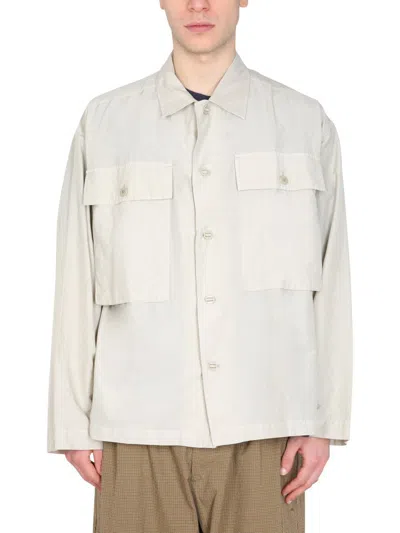 Shop Ymc You Must Create Ymc "military" Shirt In Ivory
