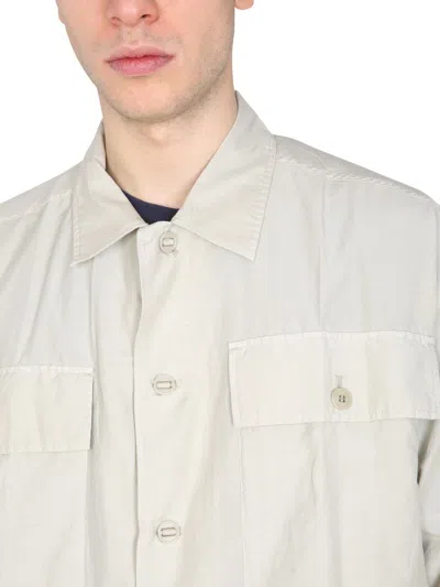 Shop Ymc You Must Create Ymc "military" Shirt In Ivory