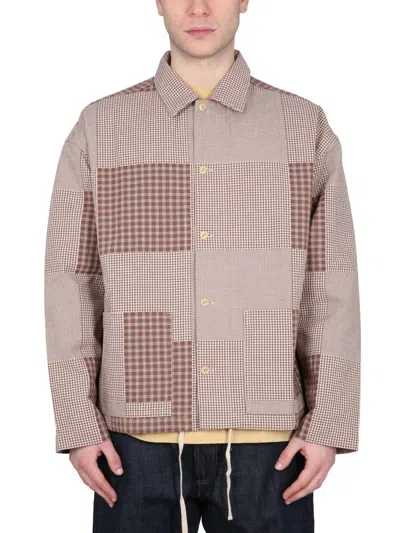 Ymc You Must Create Ymc Pj Checked Buttoned Straight Hem Shirt In Brown