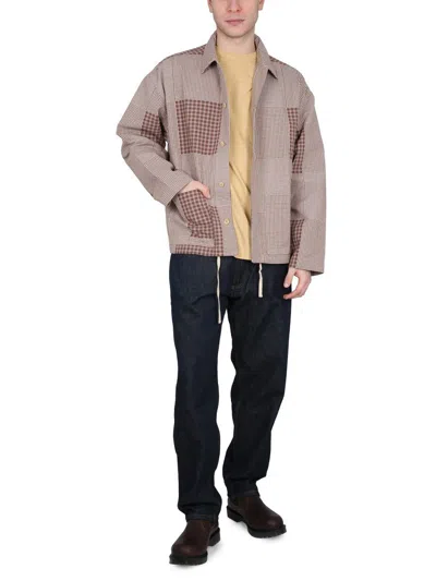 Ymc You Must Create Ymc Pj Checked Buttoned Straight Hem Shirt In Brown