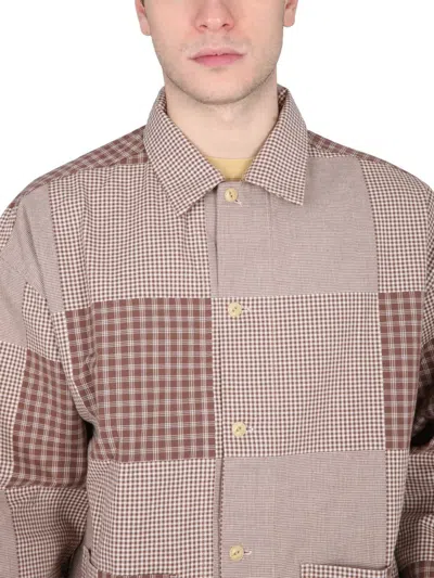 Ymc You Must Create Ymc Pj Checked Buttoned Straight Hem Shirt In Brown