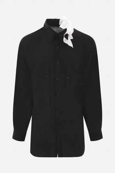 Shop Yohji Yamamoto Shirts In Black