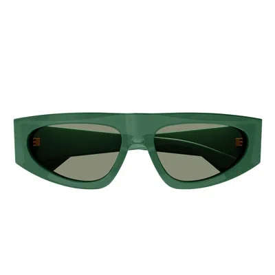 Shop Bottega Veneta Sunglasses In Green