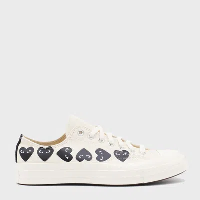 Shop Comme Des Garçons Play X Converse Comme Des Garcons Play Converse Sneakers White