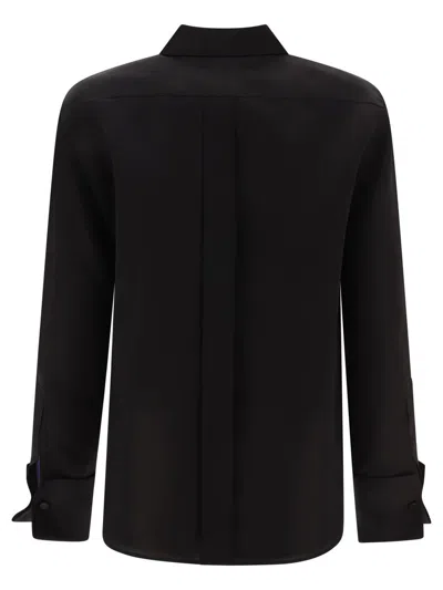 Shop Max Mara "nola" Silk Organza Shirt In Black