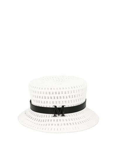 Shop Max Mara Mesh Cloche Hat In White