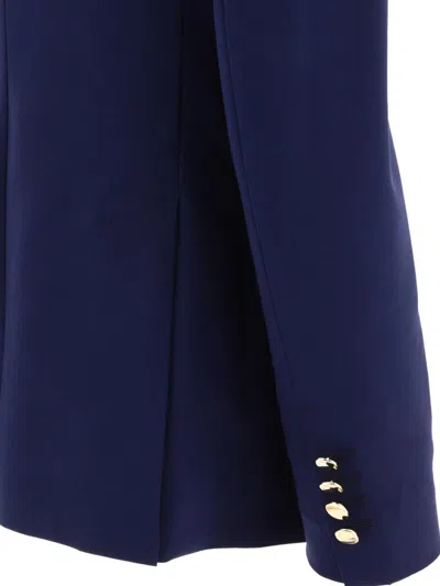 Shop Max Mara Wool And Mohair Double-breasted Blazer In Blue
