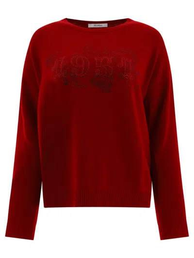 Shop Max Mara Wool And Cashmere Knit Jumper In Red