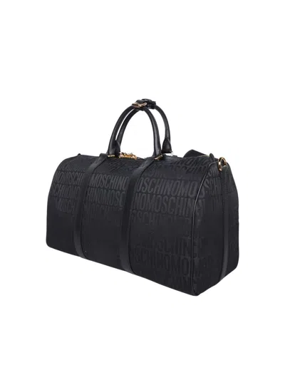 Shop Moschino Travel Bag In Black