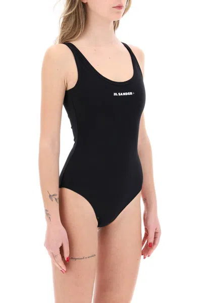 Shop Jil Sander One-piece Swimsuit In Nero