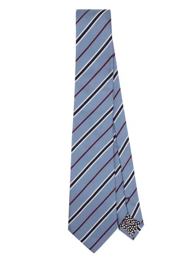Shop Paul Smith Men Tie Zigzag Stripe Accessories In Blue