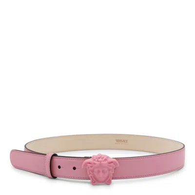 Shop Versace Belts In Baby Pink-oro