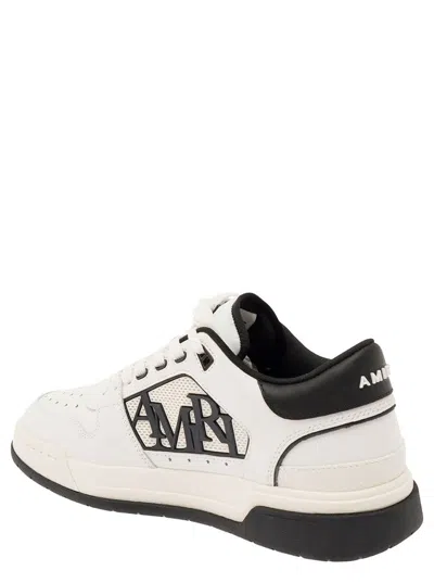 Shop Amiri White Low Top Sneakers With Contrasting Logo Lettering In Cotton Man