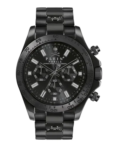 Shop Philipp Plein Nobile Chronograph Watch In Black