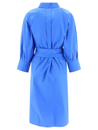 Shop 's Max Mara "tabata" Poplin Shirt Dress In Blue