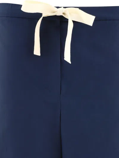 Shop 's Max Mara Cotton Trousers In Blue