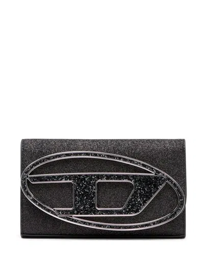 Shop Diesel 1dr Wallet Strap In Black