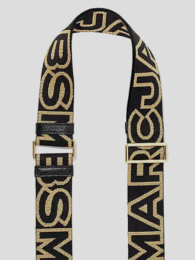 Shop Marc Jacobs Branded Shoulder Strap In Blackgold