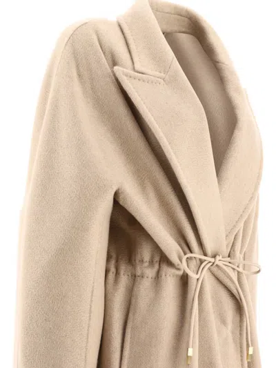 Shop Max Mara "bertone" Oversize Cashmere Coat In Beige