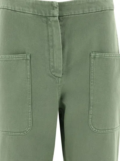 Max Mara "facella" Jeans Featuring Belt Loops In Green