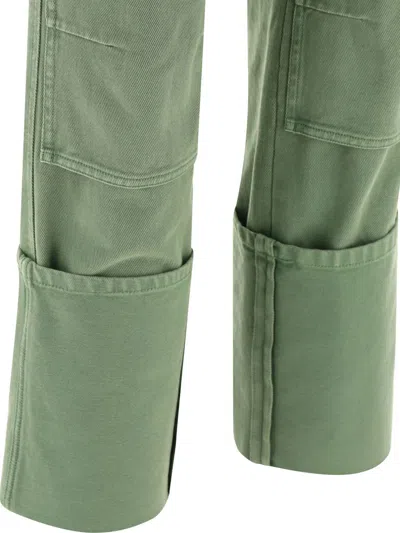 Max Mara "facella" Jeans Featuring Belt Loops In Green