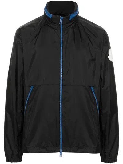 Shop Moncler Octano Waterproof Jacket In Nero E Blu
