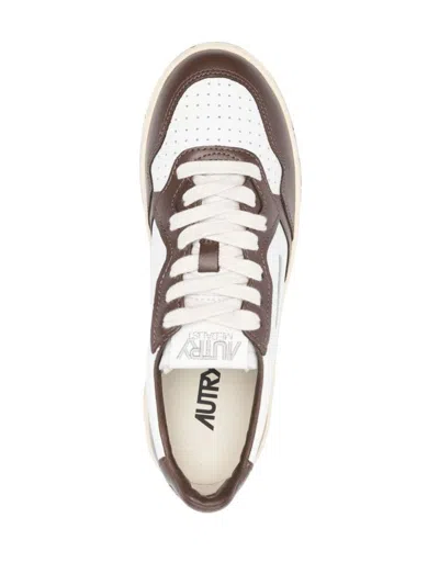 Shop Autry 'medalist' Two-tone Leather Platform Sneakers In White