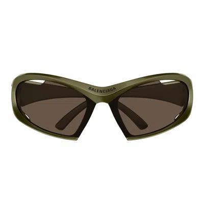 Shop Balenciaga Sunglasses In Green