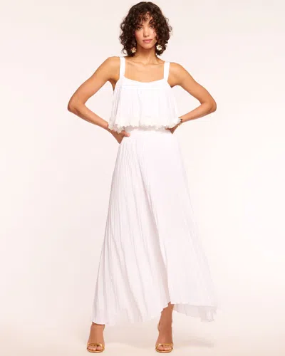Shop Ramy Brook Winifred Pleated Maxi Skirt In Ivory