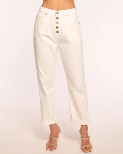 Shop Ramy Brook Pearle Cropped Straight Leg Jean In White