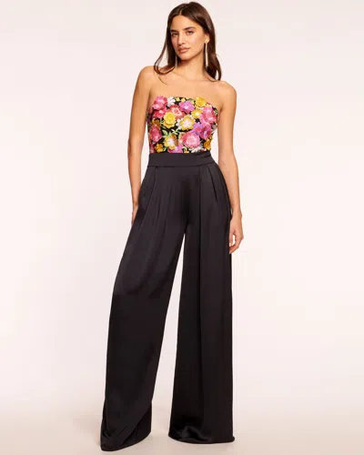 Shop Ramy Brook Almeda Strapless Embellished Jumpsuit In Summer Flower