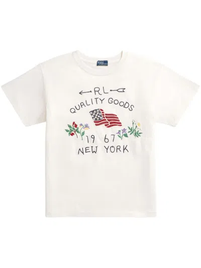Shop Ralph Lauren T-shirts And Polos In Antique Cream