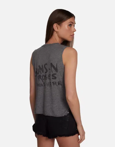 Lauren Moshi Kinzington Guns N' Roses Skull In Heather Grey