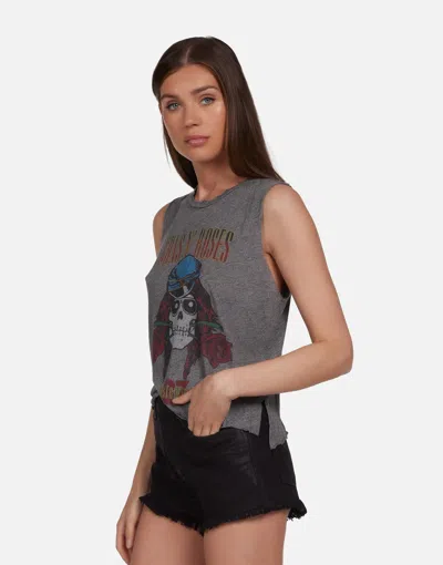 Lauren Moshi Kinzington Guns N' Roses Skull In Heather Grey