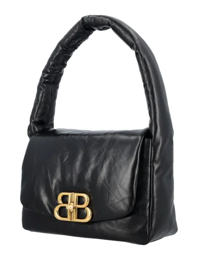 Shop Balenciaga Monaco Small Sling Bag In Black