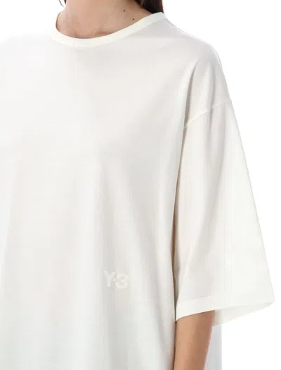 Shop Y-3 Adidas Oversized Logo T-shirt In White