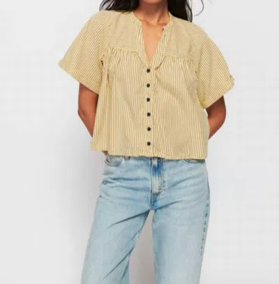 Nation Ltd Filippa Swingy Blouse Polo Lounge In Yellow