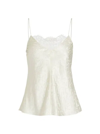 Shop Rosetta Getty Lace Camisole In Ivory In Multi