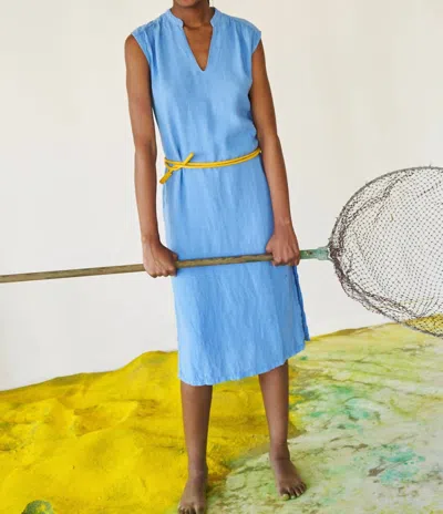 Shop Sita Murt Linen Dress In Periwinkle In Blue