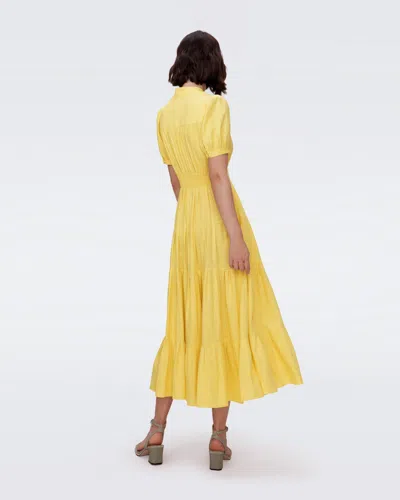 Shop Diane Von Furstenberg Darby Dress By  In Size 14 In Lemon