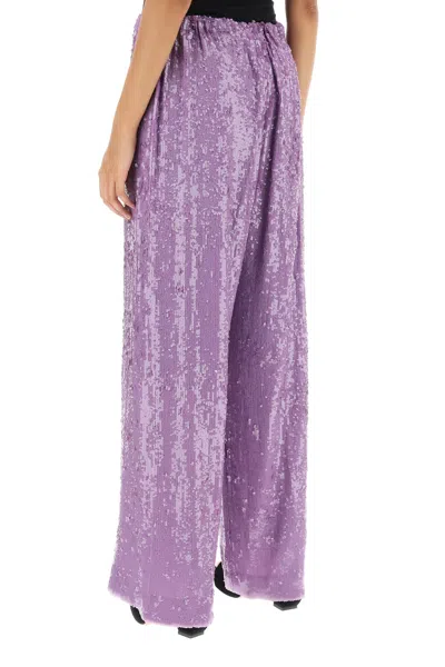 Shop Dries Van Noten Puvis Sequined Pants Women In Purple