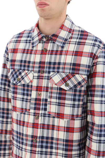 Shop Isabel Marant 'marayan' Flannel Overshirt Men In Multicolor